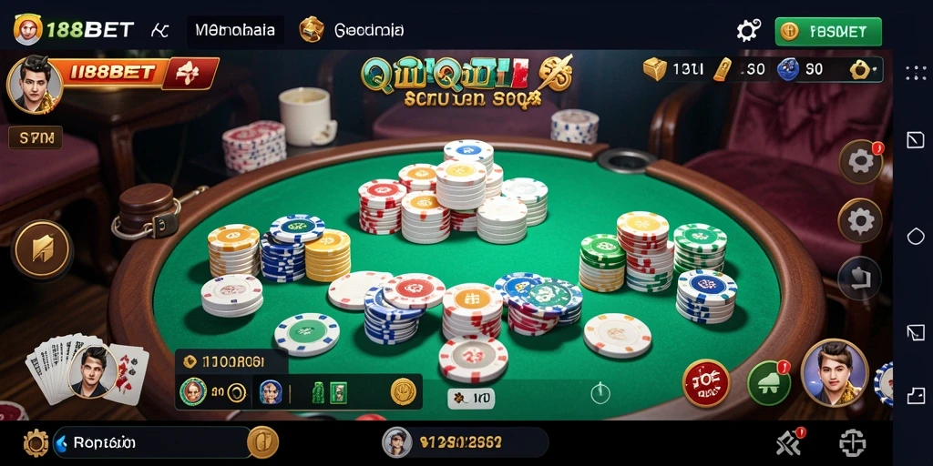 Tangkapan layar gameplay seru dari 188BET QiuQiu.