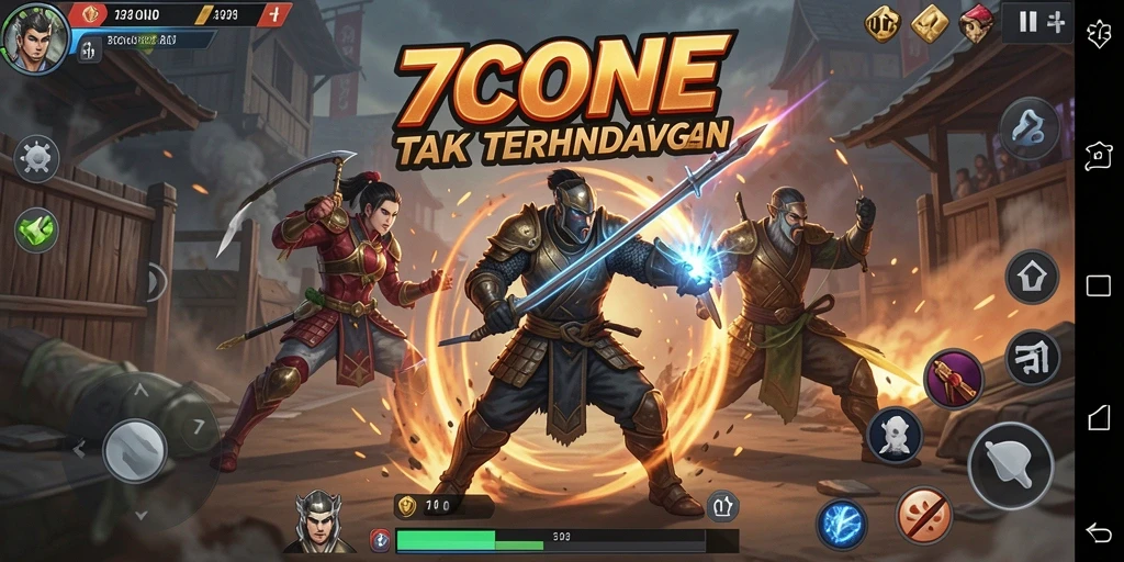 Tampilan gameplay 7CONE yang penuh aksi dan seru.
