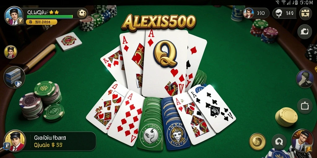 Tampilan gameplay menarik dalam ALEXIS500 menunjukkan keseruan bermain QiuQiu.