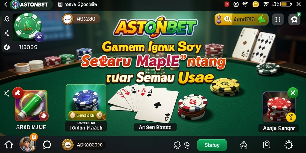 Screenshot gameplay ASTONBET menampilkan suasana bermain Gaple yang seru.