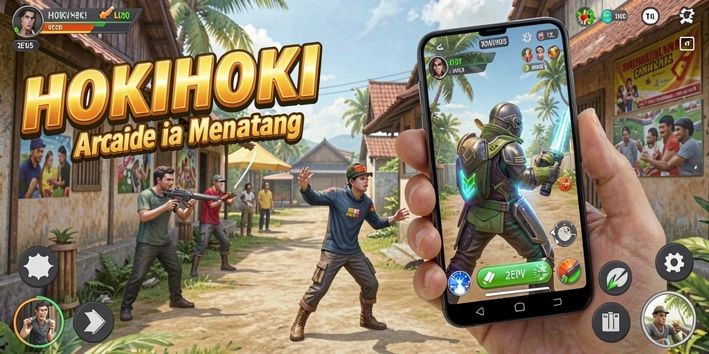 Screenshot HOKIHOKI menampilkan aksi seru dalam gameplay Arcade.