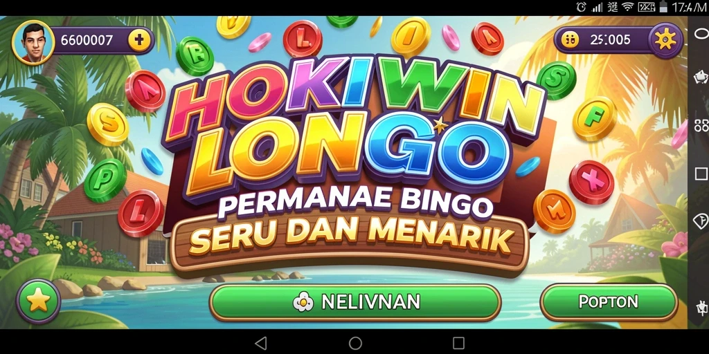 Tampilan game HOKIWIN dengan gameplay Bingo yang seru.