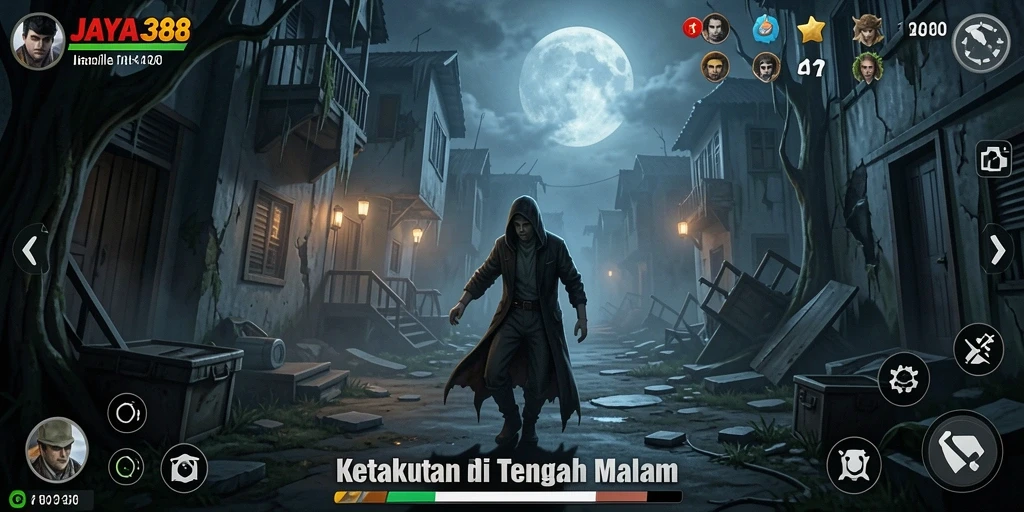 Screenshot menampilkan suasana mencekam dari gameplay JAYA388.