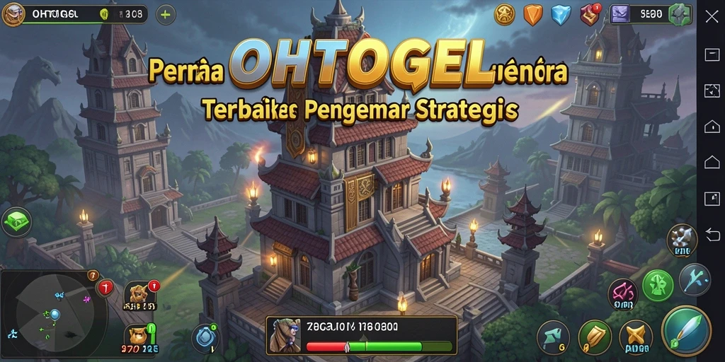 Tangkapan layar OHTOGEL menampilkan aksi seru dalam strategi Tower Defense.
