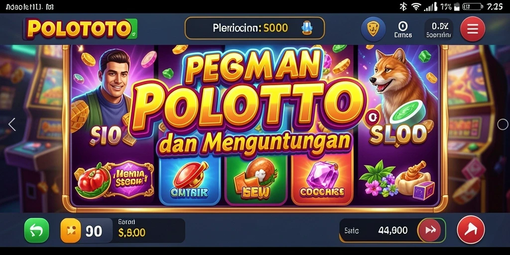 Tampilan gameplay menarik dari POLOTOTO yang menampilkan kemenangan besar.