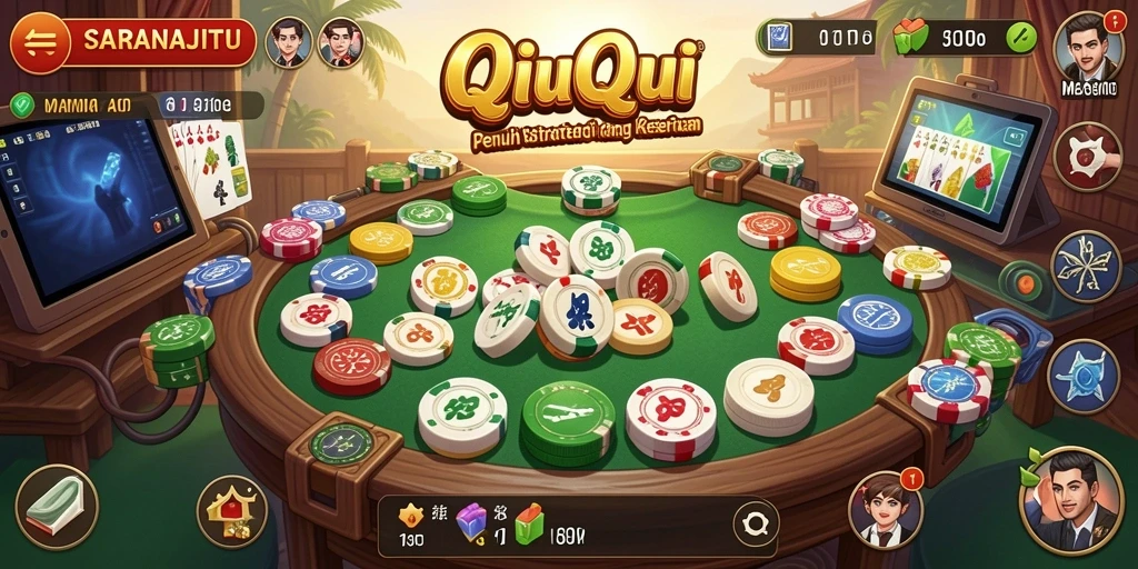 Tampilan gameplay QiuQiu yang seru dan penuh strategi.