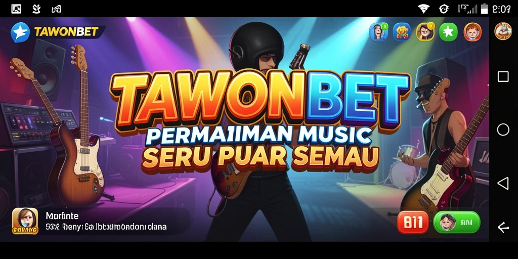 Screenshot utama TAWONBET menampilkan gameplay seru dalam permainan musik.