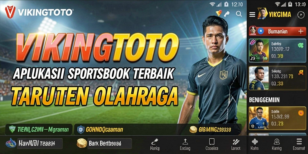 Tangkapan layar VIKINGTOTO menampilkan fitur taruhan olahraga yang menarik.