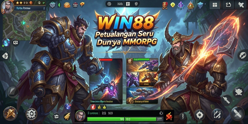 Tampilan screenshot WIN88 menampilkan aksi seru dalam pertempuran MMORPG.